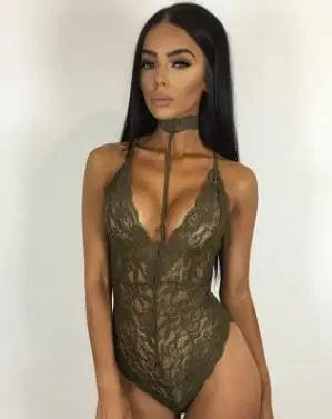 LOVEMI  Bodysuit Green / M Lovemi -  Women Sexy Erotic Plus Size Teddy Lingerie