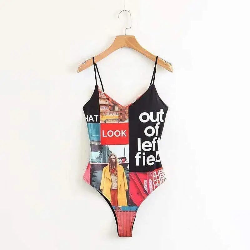 LOVEMI Bodysuit L / as shown Lovemi -  V-Neck Printed Camisole Sexy Jumpsuit For Vacation Outside