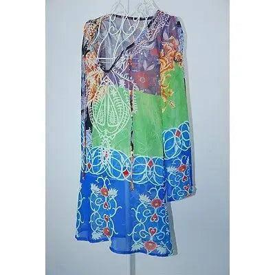 Boho Chic Beach Dress | Vibrant Summer Fashion-MULTI-5