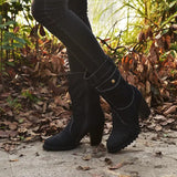LOVEMI  Boots Black / 4 Lovemi -  Plus Size High Heel Denim Mid Tube Women Boots