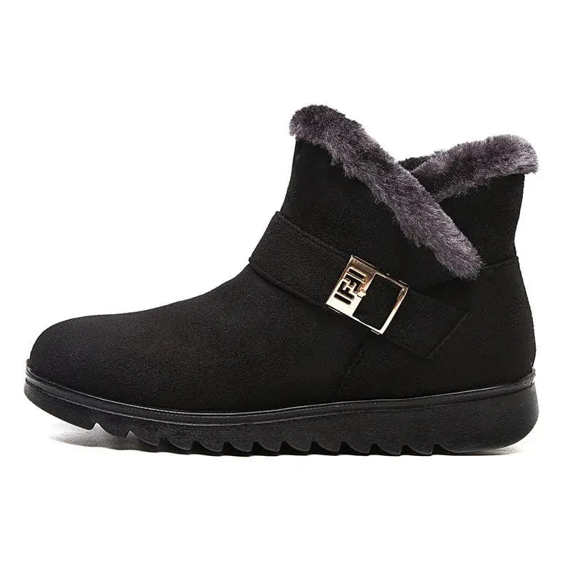 LOVEMI  Boots Black / 4 Lovemi -  Winter Boots Women Warm Plush Snow Boots Zipper Comfort Flats Shoes