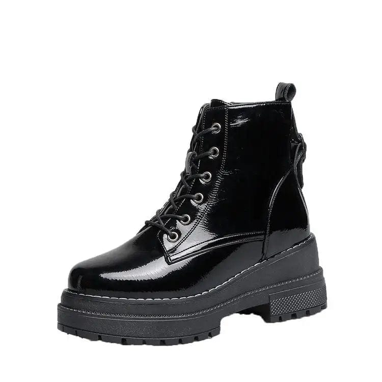 LOVEMI  Boots Black / 4 Lovemi -  Winter New Women's Leather Boots Women Shoes Round Toe Low Heels