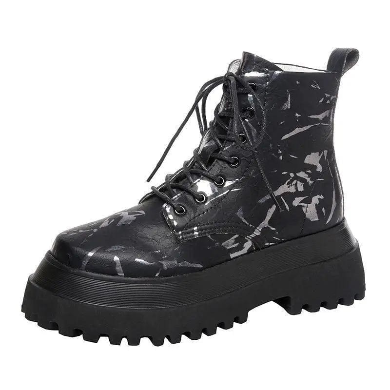 LOVEMI  Boots Black / 5 Lovemi -  Printed high-top shoes women