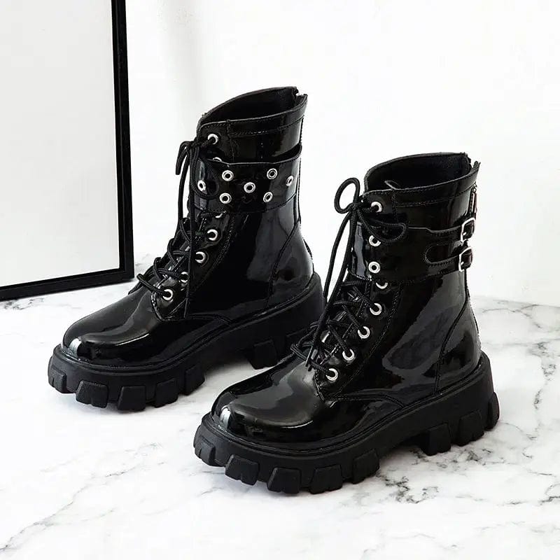 LOVEMI  Boots Black / 7.5 Lovemi -  Thick-soled Martin boots women summer new