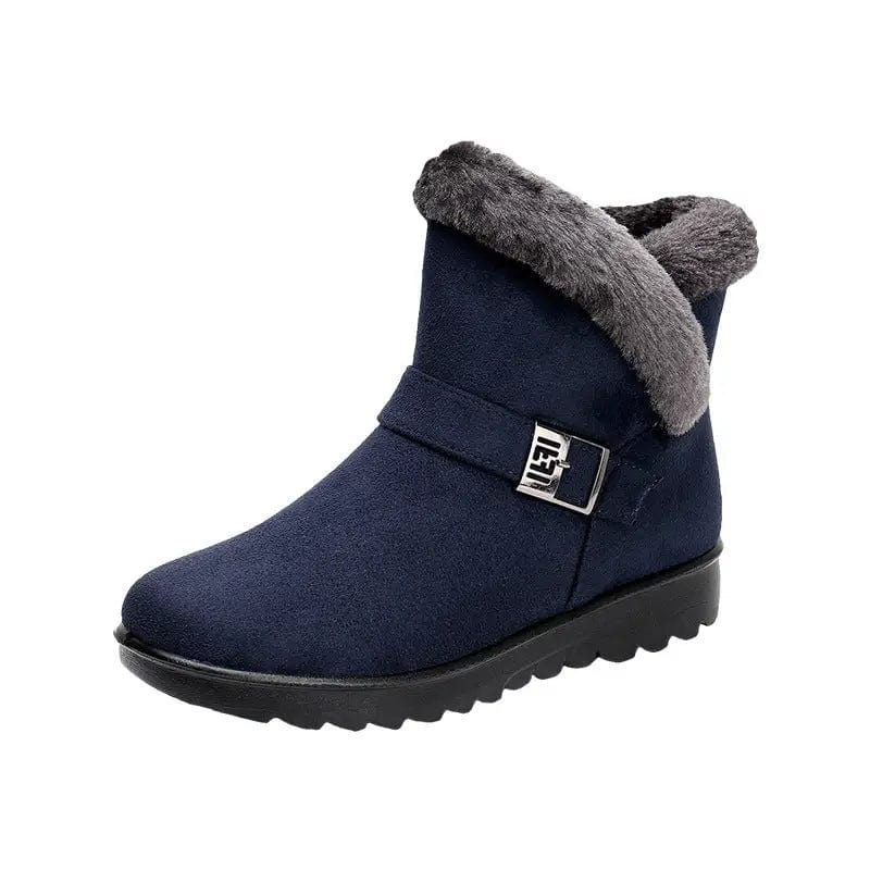 LOVEMI  Boots Blue / 4 Lovemi -  Winter Boots Women Warm Plush Snow Boots Zipper Comfort Flats Shoes