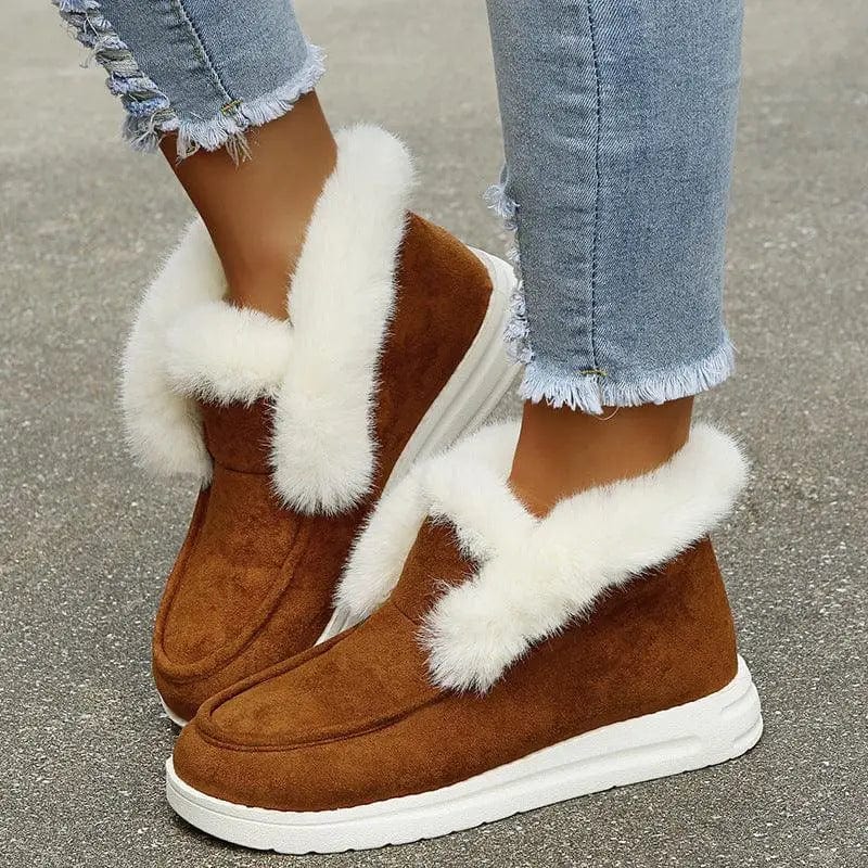 LOVEMI  Boots Brown / 4 Lovemi -  Snow Boots Warm Winter Shoes Plush Fur Ankle Boots Women