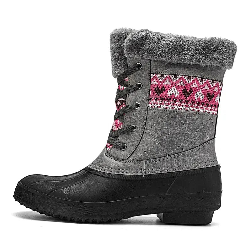 LOVEMI  Boots Grey / 6 Lovemi -  Winter High-top Hiking Shoes Women Non-slip Plus Velvet