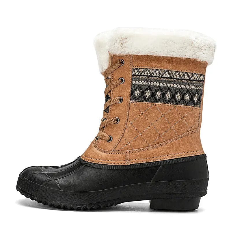 LOVEMI  Boots Khaki / 6 Lovemi -  Winter High-top Hiking Shoes Women Non-slip Plus Velvet