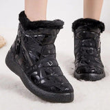 LOVEMI  Boots Lovemi -  Letter Print Boots Winter Warm Plush Snow Boot Women Shoes