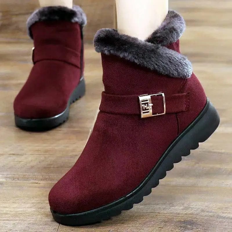 LOVEMI  Boots Lovemi -  Winter Boots Women Warm Plush Snow Boots Zipper Comfort Flats Shoes