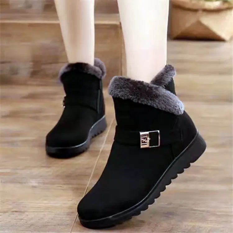 LOVEMI  Boots Lovemi -  Winter Boots Women Warm Plush Snow Boots Zipper Comfort Flats Shoes