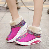 LOVEMI  Boots Lovemi -  Winter plus velvet sneakers women Korean knitting