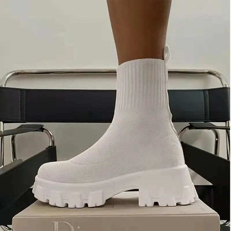 LOVEMI  Boots Lovemi -  Women Sock Boots Platform Chunky Heels Shoes