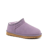 LOVEMI  Boots Purple / 8 Lovemi -  Lazy Shoes One Pedal Leather Snow Boots Women Henan Sangpo Fur One