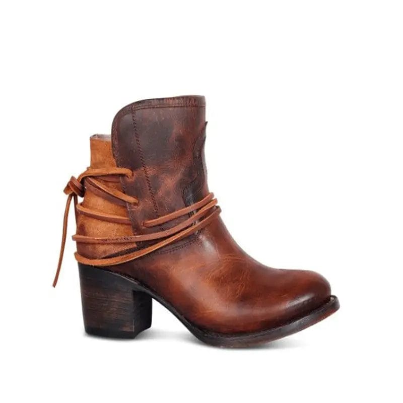 LOVEMI  Boots Red Brown / 11 Lovemi -  Women's Fashion Shoes Boots Winter PU Leather