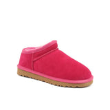 LOVEMI  Boots Rose Red / 6 Lovemi -  Lazy Shoes One Pedal Leather Snow Boots Women Henan Sangpo Fur One