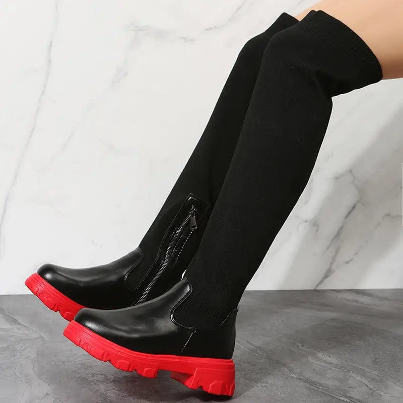 LOVEMI  Bottes Black / 4 Lovemi -  Long Boots Women Winter Shoes Fashion Side Zipper Knee High Boots
