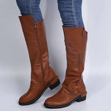 LOVEMI  Bottes Brown / 4 Lovemi -  Plus Size Amazon Flat Zipper Women Boots