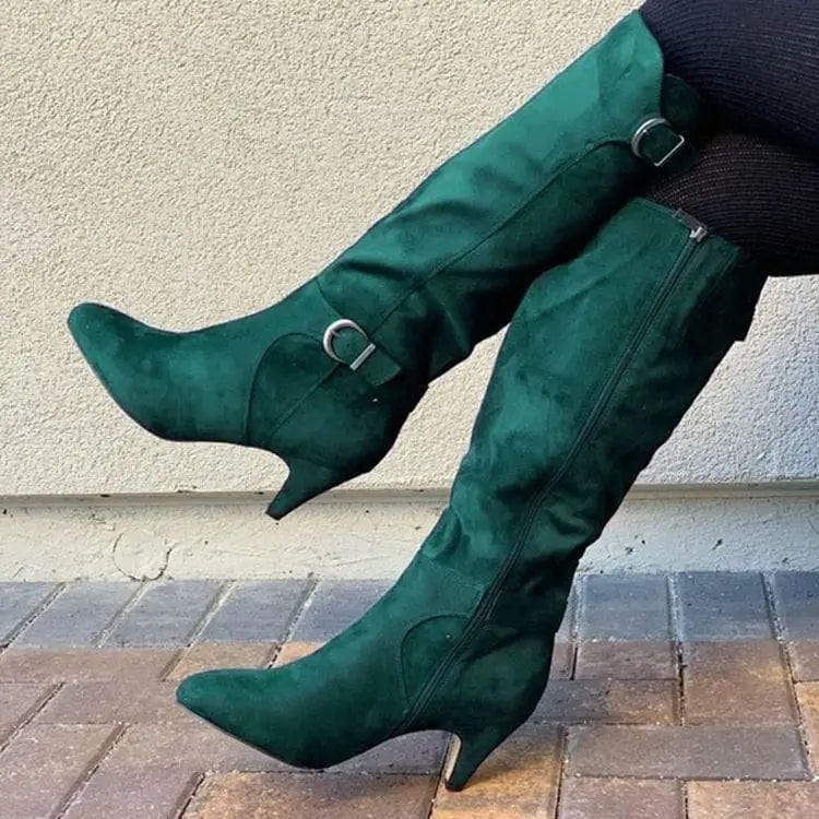 LOVEMI  Bottes Green / 4 Lovemi -  Western Boots Winter Shoes Wide Calf Long Boots For Women