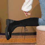 LOVEMI  Bottes Lovemi -  Thick-soled Thinner Lace-up Knight Boots Women Are Small But Knee-length Autumn And Winter