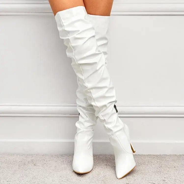 LOVEMI  Bottes White / 4 Lovemi -  Knee High Long Boots Women Fashion Super High Heel Party