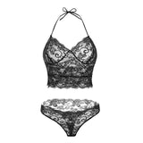 LOVEMI  Bras Black / M Lovemi -  New erotic lingerie Sexy perspective pajamas set Sling lace