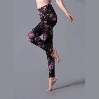 LOVEMI - Brushed Printed High Waist Pants Yoga Leggings