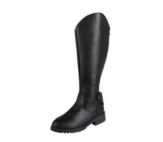 But Knee High Thick Heel Fashion Simple Side Zipper Knight