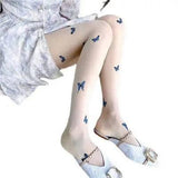 Butterfly Print Invisible Ultra-thin Skin Tone Stockings-2