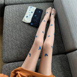 Butterfly Print Invisible Ultra-thin Skin Tone Stockings-Skin color-6