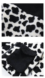 Camouflage Panda Cow Spotted Lamb Wool Coat Men And Women-9