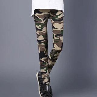 LOVEMI - Camouflage Slim Stretch Tight Yoga Pants Pencil Pants