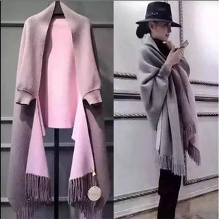 LOVEMI - Cape cloak imitation cashmere shawl scarf