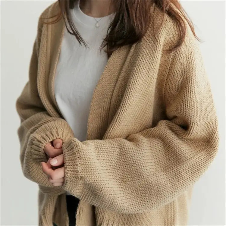 Lovemi - Cardigan sweater - Khaki / One size - Hoodies