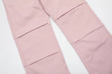 LOVEMI  cargo Lovemi -  Women's Retro Pleated Pink Overalls