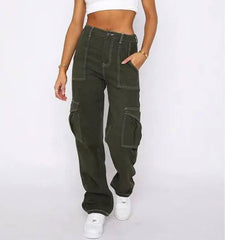 Cargo Pants For Women High Waisted Casual Pants Baggy-2