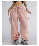 LOVEMI  cargo Pink / S Lovemi -  Wide Leg Pants For Female Niche, Loose Covering For Flesh