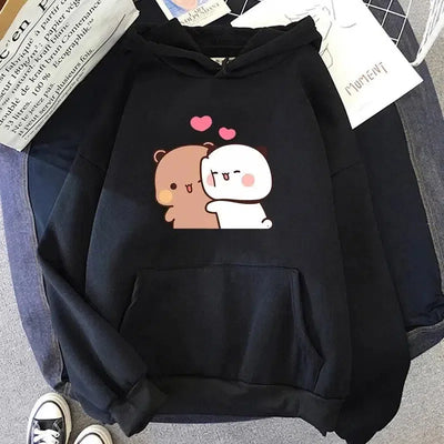 Cartoon Panda Bubu And Dudu Women Plus Size Hoodie-2