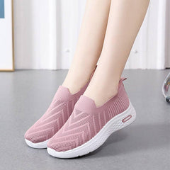Casual Mesh Shoes Sock Slip On Flat Shoes For Women Sneakers-2