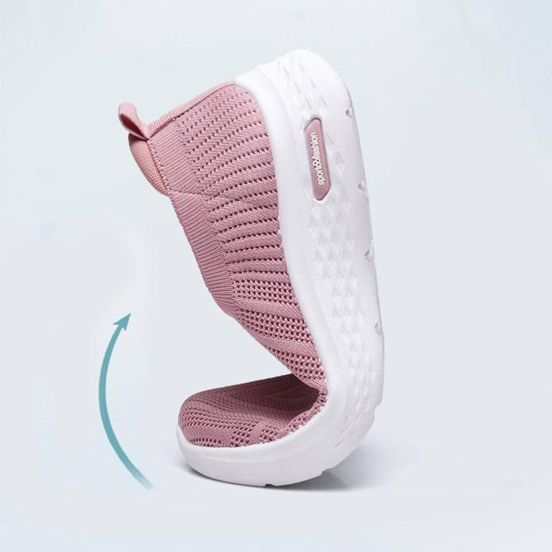 Casual Mesh Shoes Sock Slip On Flat Shoes For Women Sneakers-9