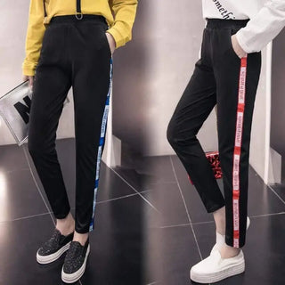 LOVEMI - Casual sports pants female thin section students Korean