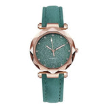 Casual Women Romantic Starry Sky Wrist Watch Leather Rhinestone Designer Ladies Clock-8