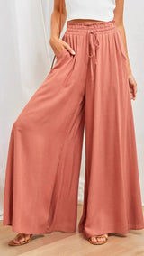 LOVEMI  ccargo Orange / S Lovemi -  Womens Pants Wide Leg Loose Comfy Lounge Sweatpants With Pockets