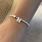 Chic Custom Letter Bead Bracelets - Personalized Jewelry-N-20