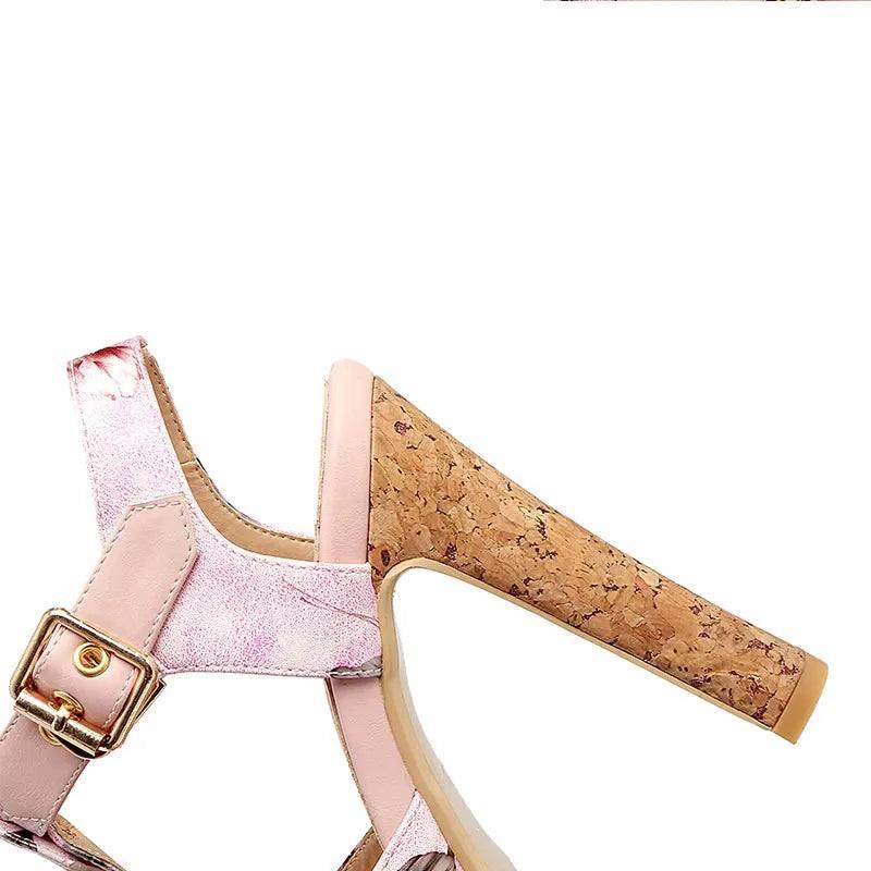 Chic Floral High Heel Sandals for Evening Wear-7