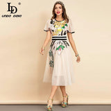 Chic Floral Midi Dress for Stylish Women-3