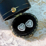 Rhinestone Love Stud Earrings For Women Temperament Fashion Heart-shape Earrings-3