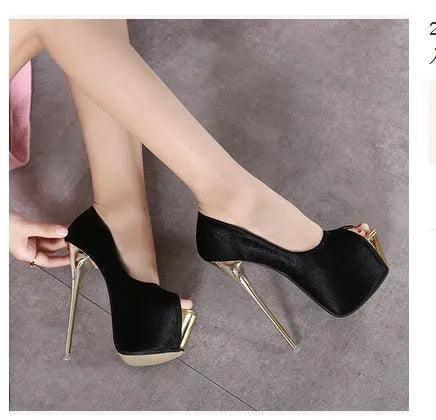 Chic Pink High Heels: Latest Fashion Pumps for Women-black-2