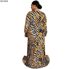 Chic Plus-Size Maxi Dress in Animal Print-2