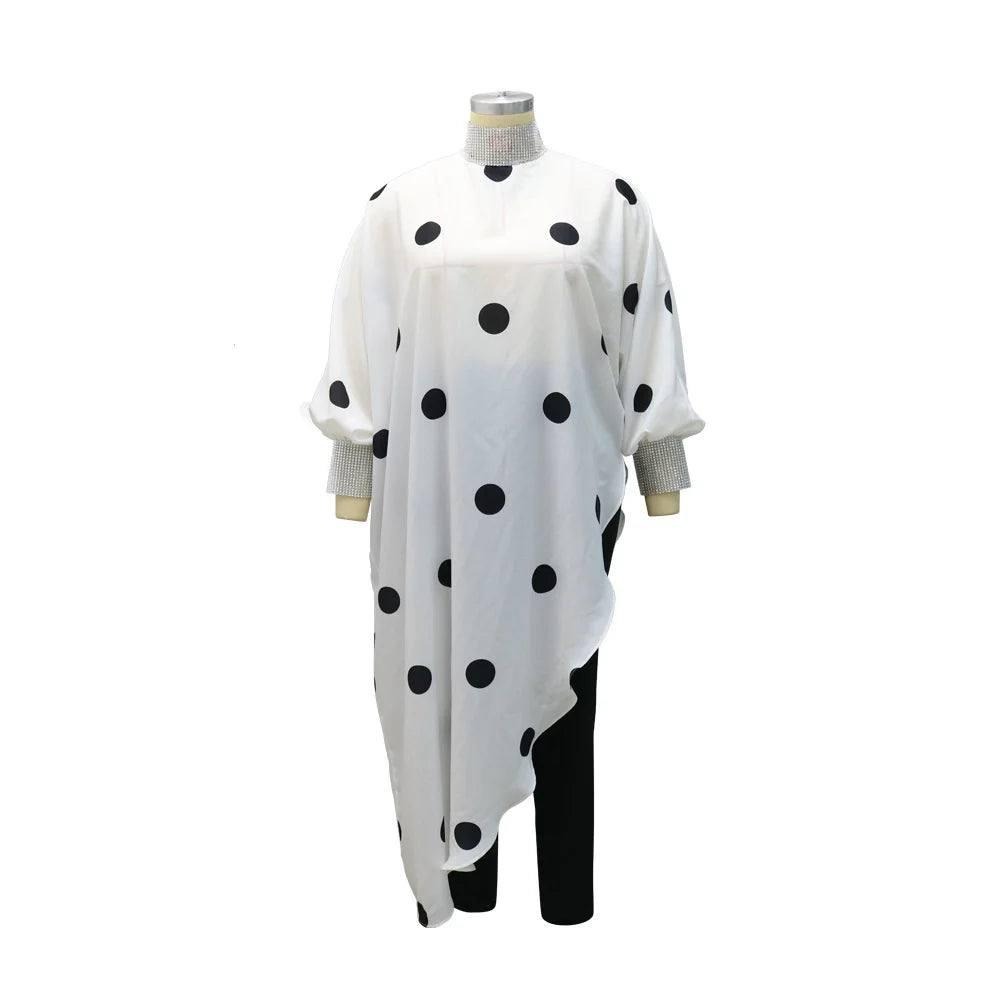 Chic Plus Size Polka Dot Tunic Top-5